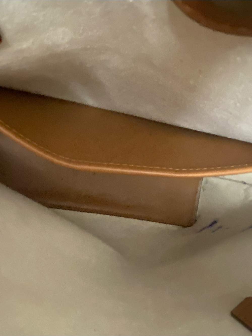 Michael Kors Jane Navy Canvas Tote with Tan Trim and Gold Hardware - Picture 8 of 9